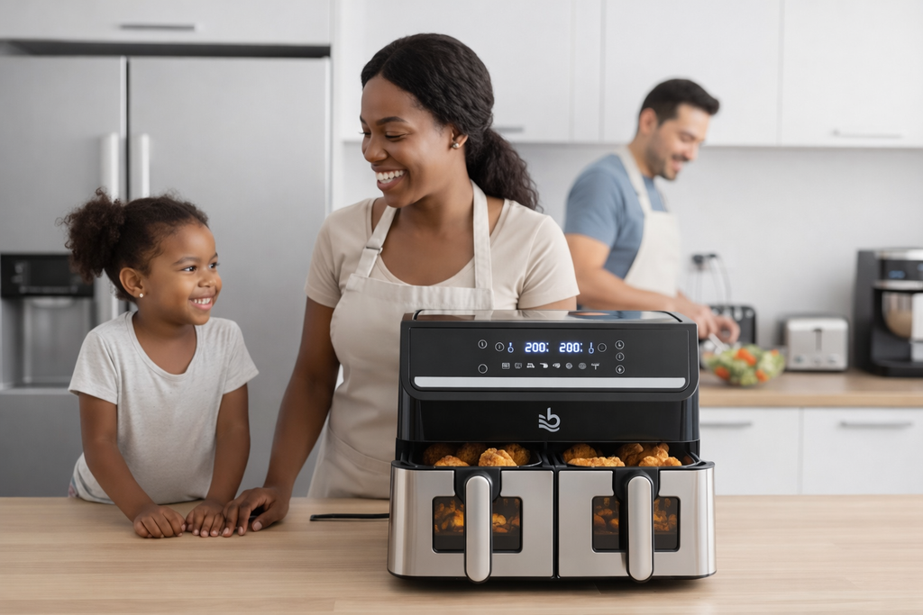 Air Fryer Dual Zone 15L – Friggitrice ad Aria a Doppio Cestello 2000W