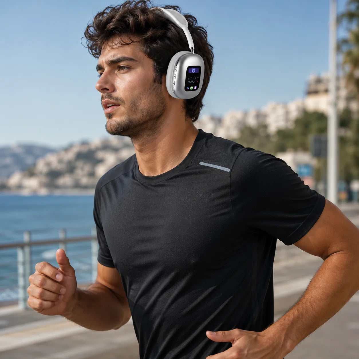 Cuffie Bluetooth Wireless 5.4 con Display Integrato – Audio Hi-Fi Stereo, Bluetooth 5.4, Microfono, Over-Ear