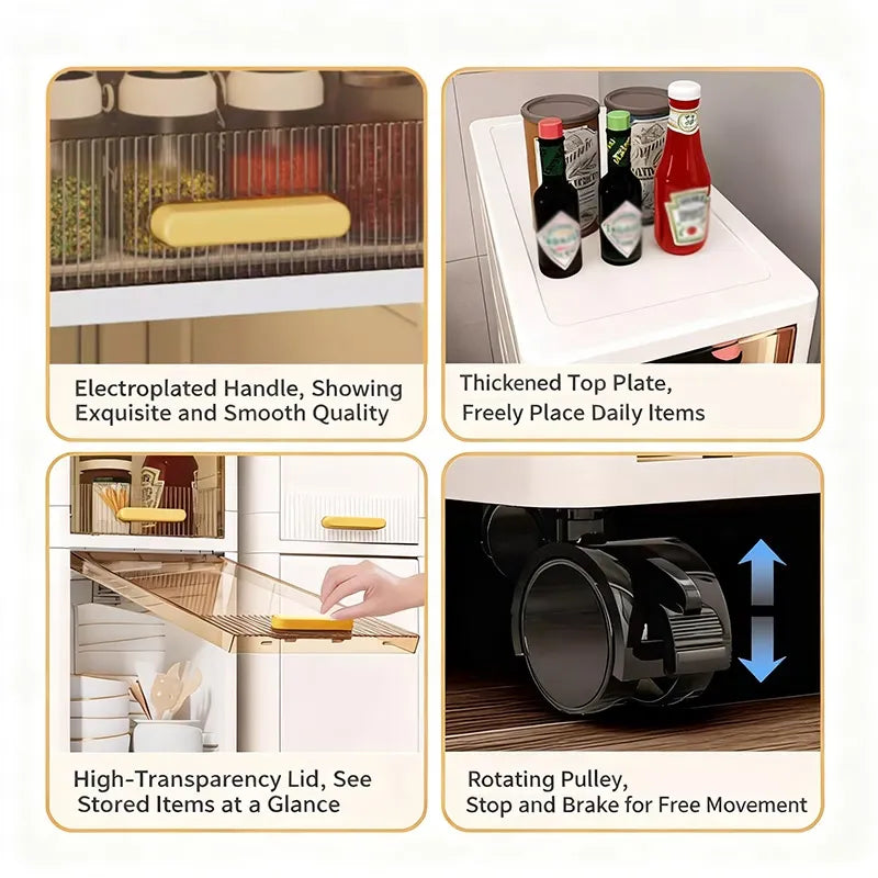 Armadio Salvaspazio Modulare con Ruote da 3, 4 o 5 Cassetti – Mobiletto Organizzatore Multiuso per Casa, Bagno, Cucina, Camera e Ufficio