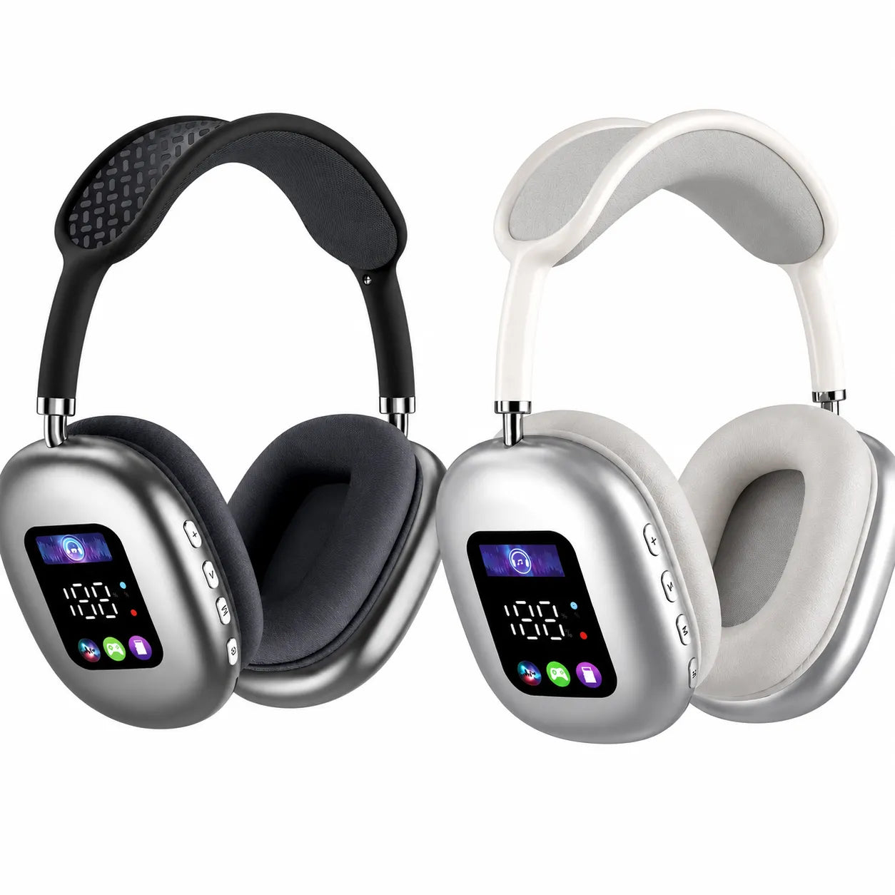 Cuffie Bluetooth Wireless 5.4 con Display Integrato – Audio Hi-Fi Stereo, Bluetooth 5.4, Microfono, Over-Ear