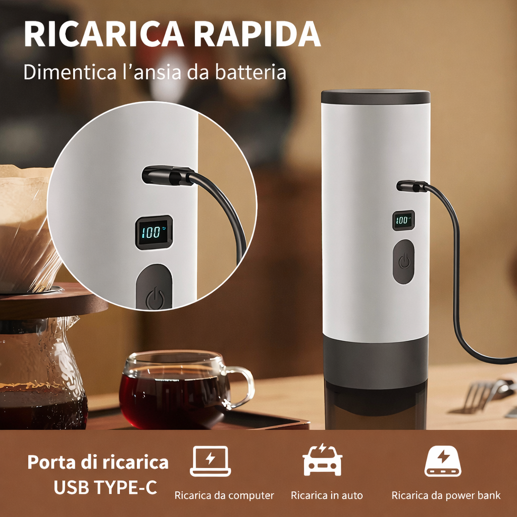 Espresso Portatile Express – Macchina da Caffè Wireless
