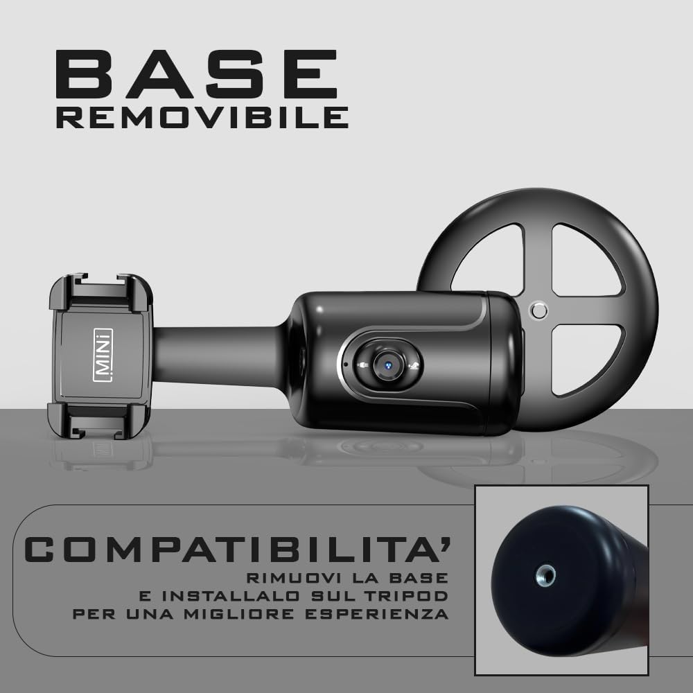 Stabilizzatore Smartphone P01 PRO - Rotazione 360°, Tracciamento Facciale AI e Controllo Gestuale