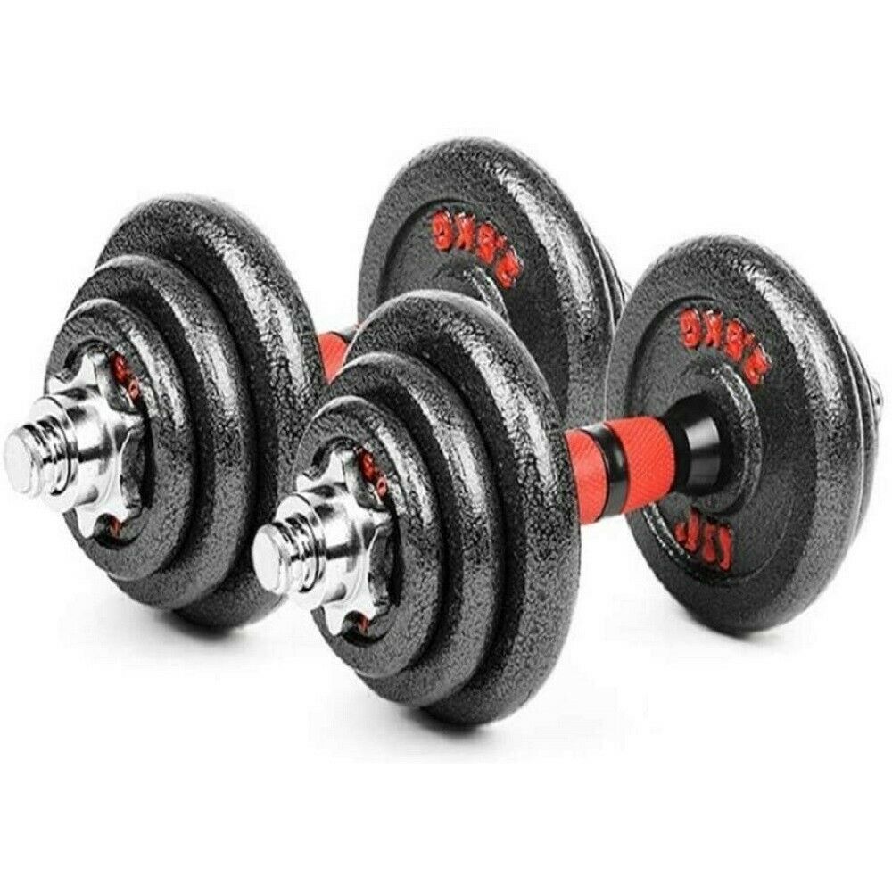 Set Manubri con Bilanciere Regolabile 15 kg – Ideale per Sollevamento Pesi e Bodybuilding