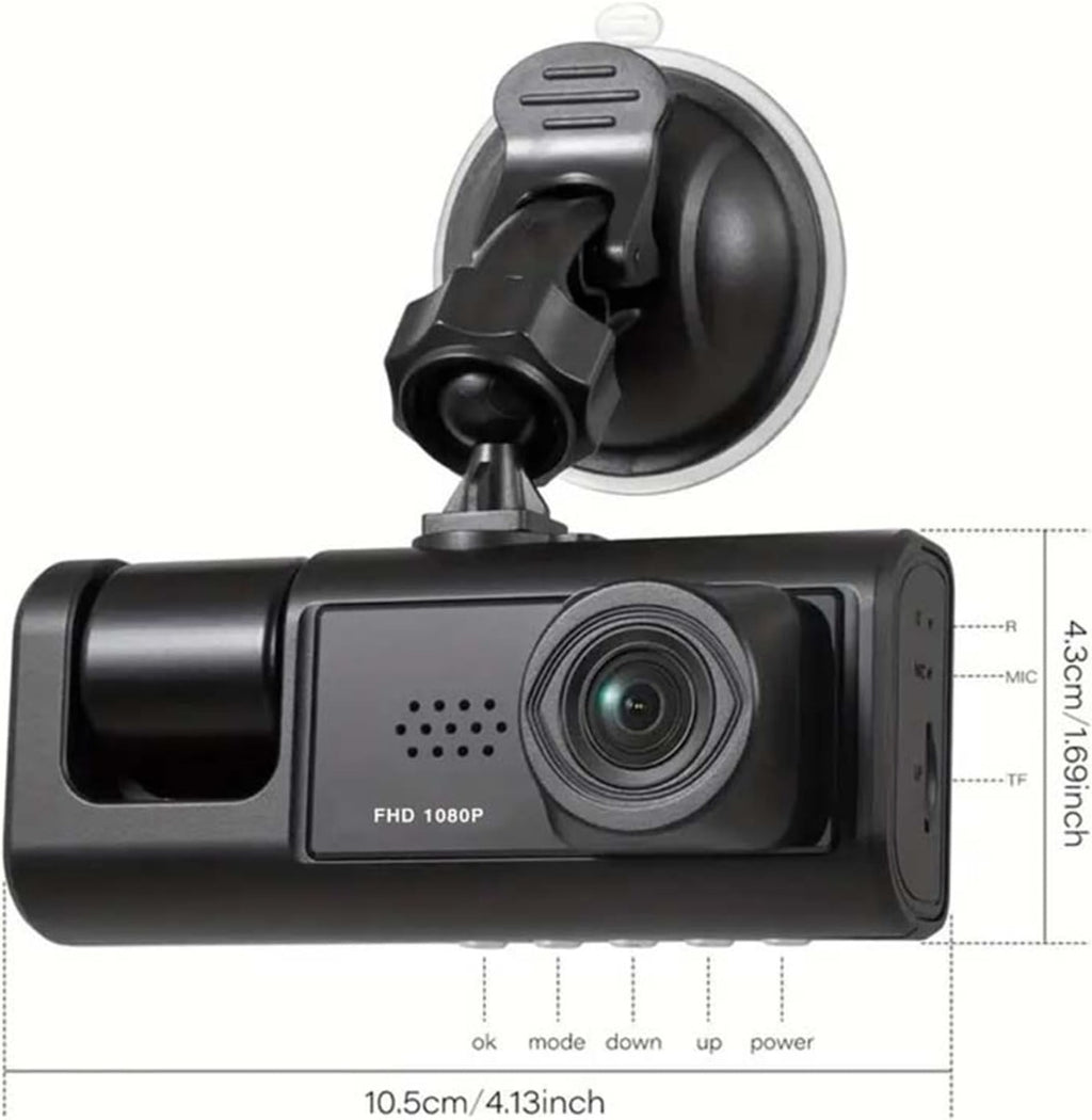 Dash Cam Pro 1080P – Telecamera Auto a Triplo Obiettivo