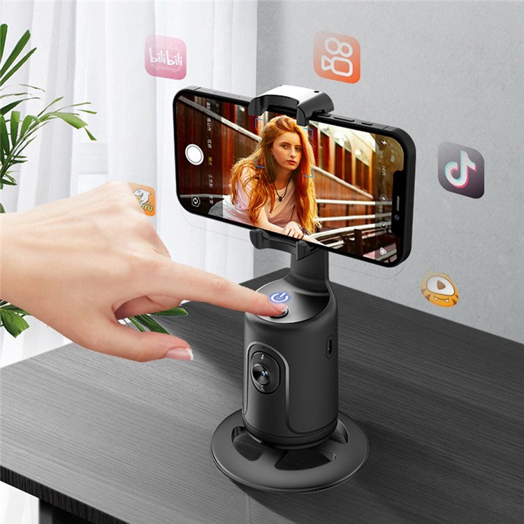 Supporto Smartphone Smart P01 - Rotazione 360° con Tracciamento Facciale AI