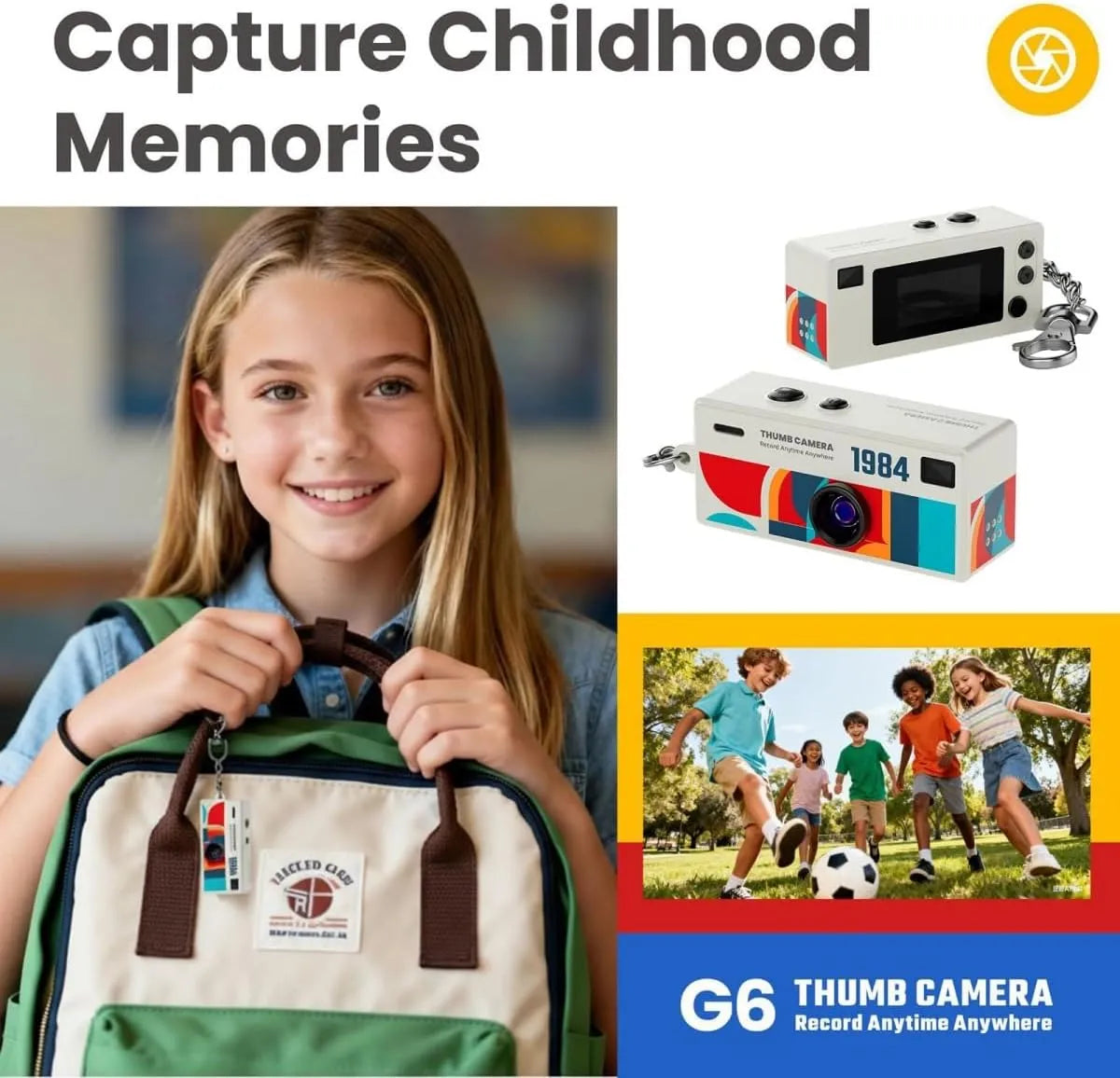 Mini Fotocamera Portatile Full HD con Schermo