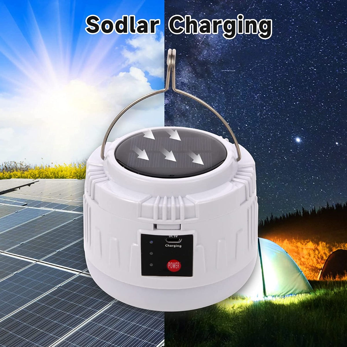 Lanterna da Campeggio Solare Smart XCL50 - Altoparlante Bluetooth & Luci LED RGB