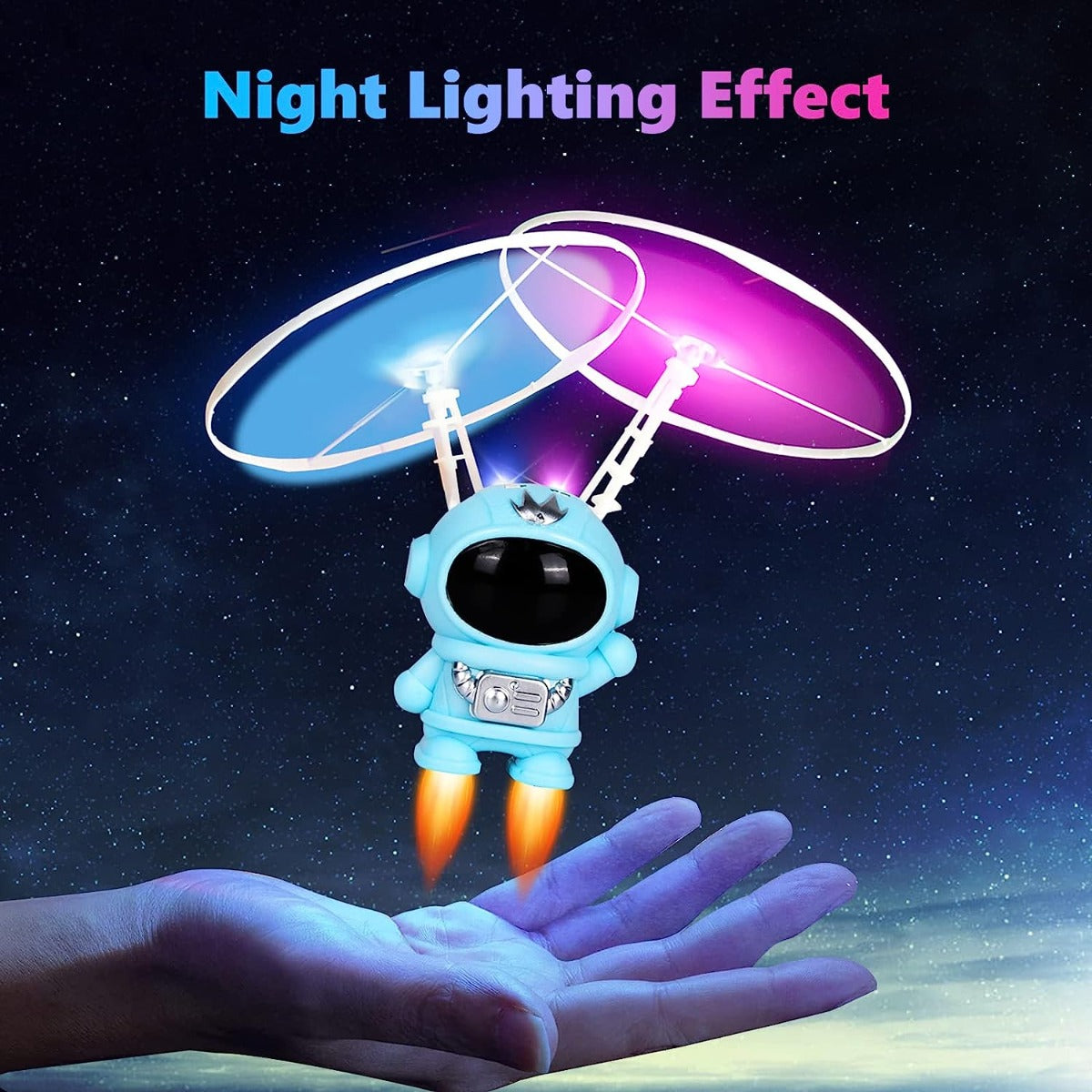 Mini Drone Astronauta Volante Smart - Sensore a Infrarossi, Luci LED e Ricarica USB