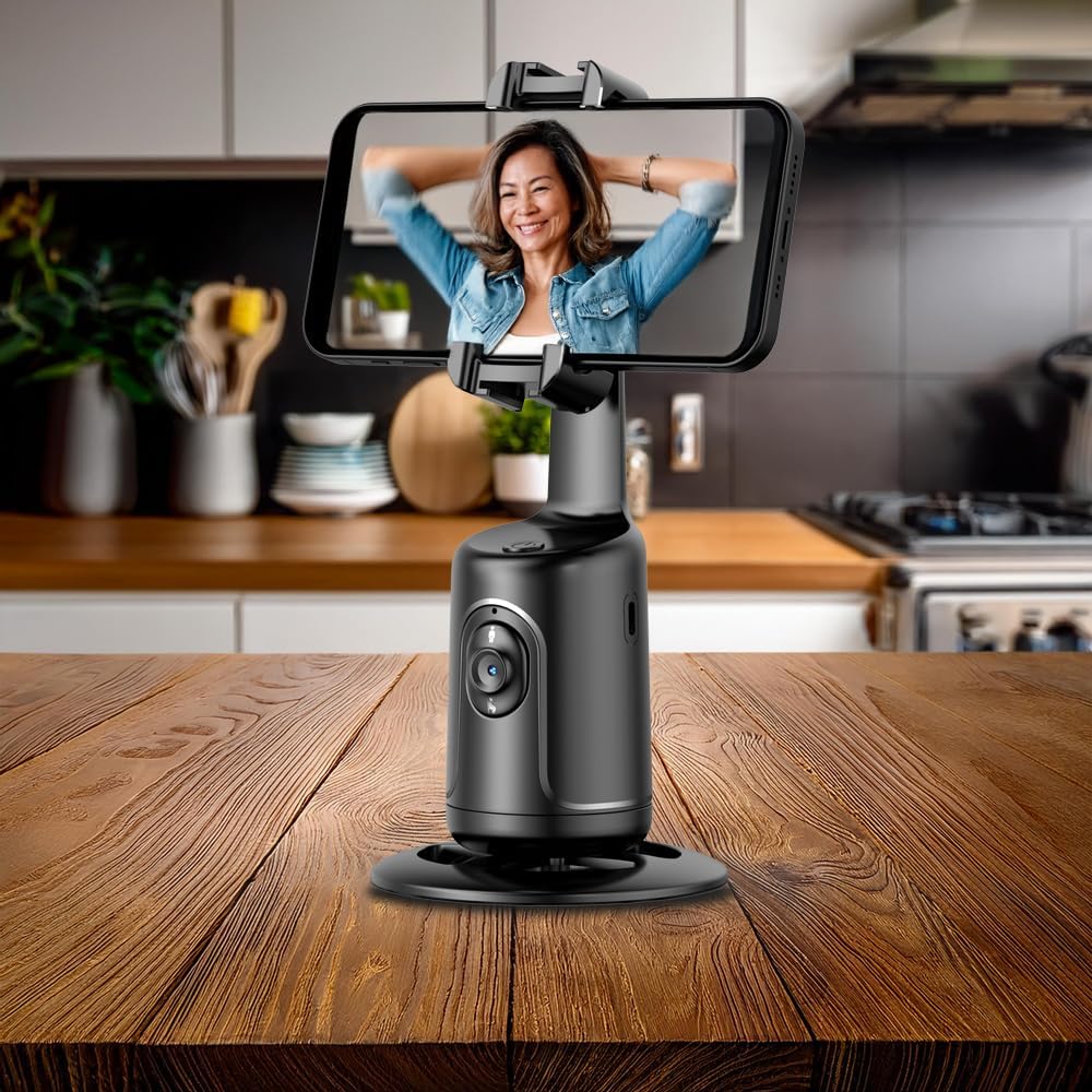 Stabilizzatore Smartphone P01 PRO - Rotazione 360°, Tracciamento Facciale AI e Controllo Gestuale