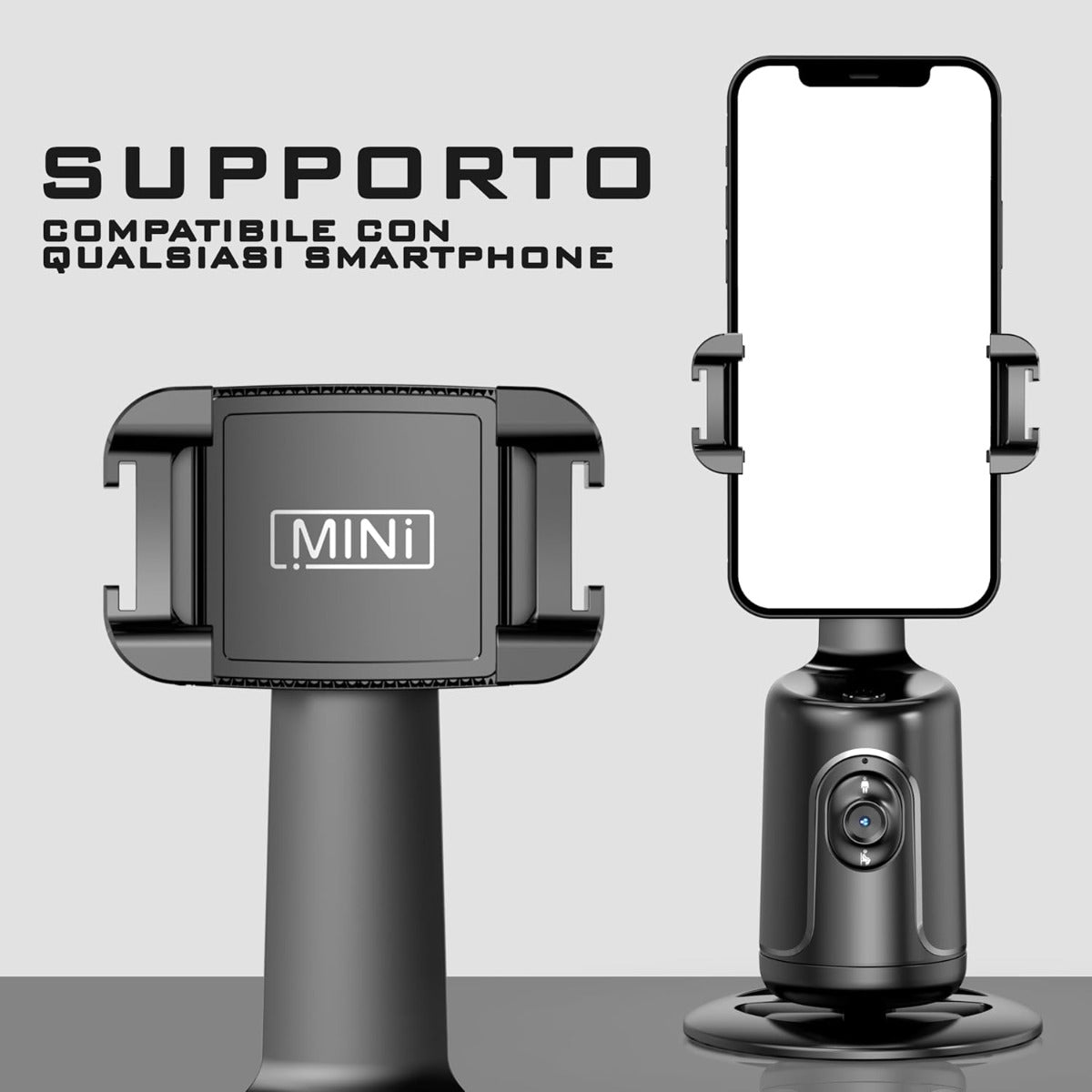 Stabilizzatore Smartphone P01 PRO - Rotazione 360°, Tracciamento Facciale AI e Controllo Gestuale