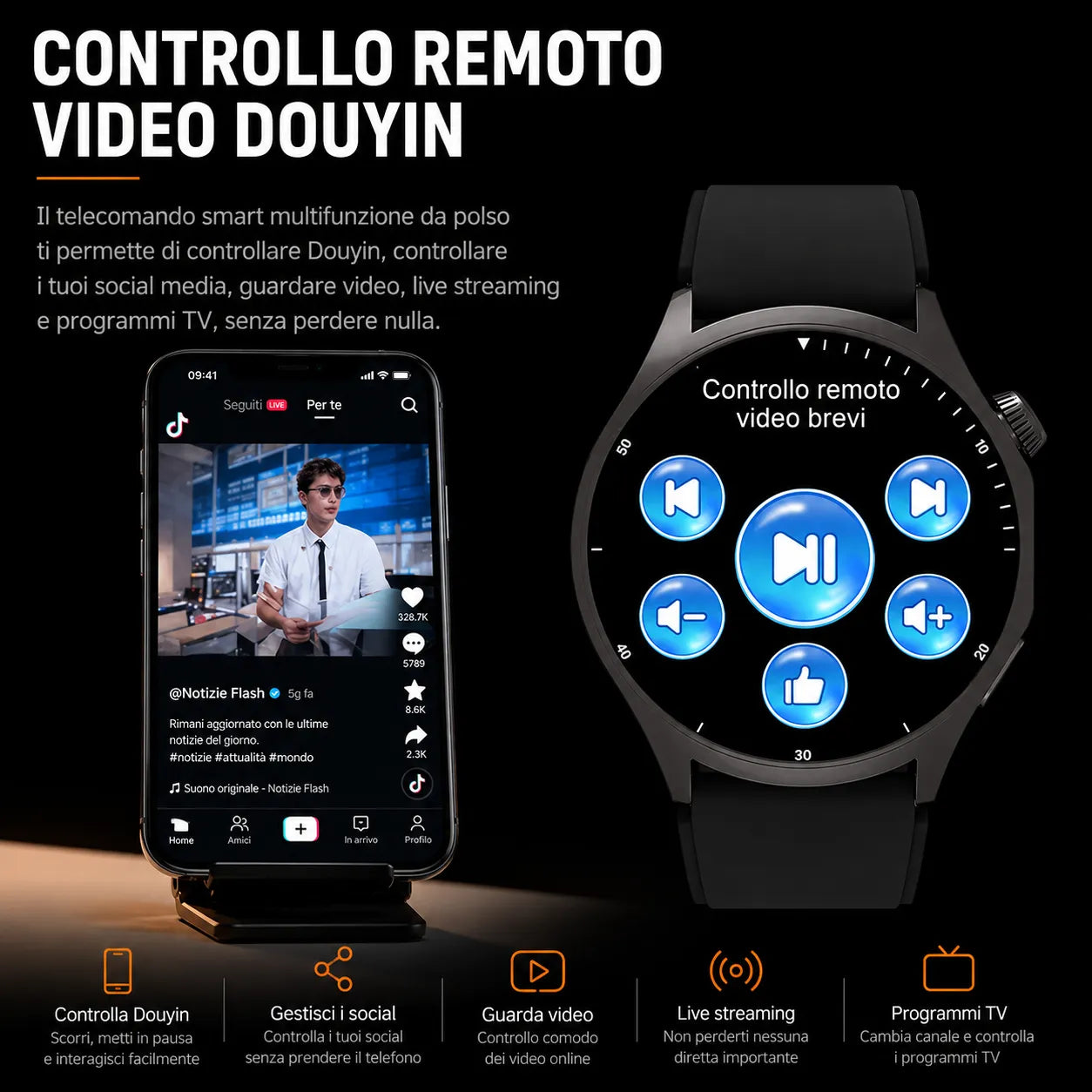 Smartwatch HW18 PRO+ 1.46" HD - Chiamate Bluetooth, Torcia LED e 3 Cinturini inclusi