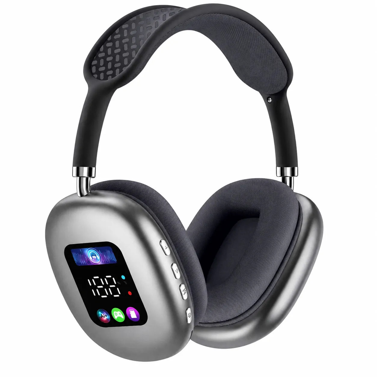 Cuffie Bluetooth Wireless 5.4 con Display Integrato – Audio Hi-Fi Stereo, Bluetooth 5.4, Microfono, Over-Ear