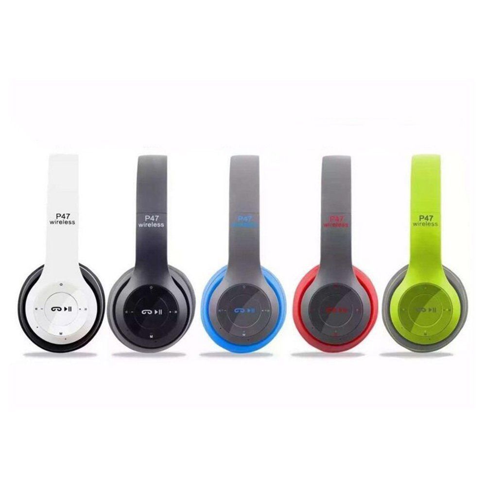 Cuffie Wireless Bluetooth P47 - Design Pieghevole, Audio Stereo e Funzione Cablata