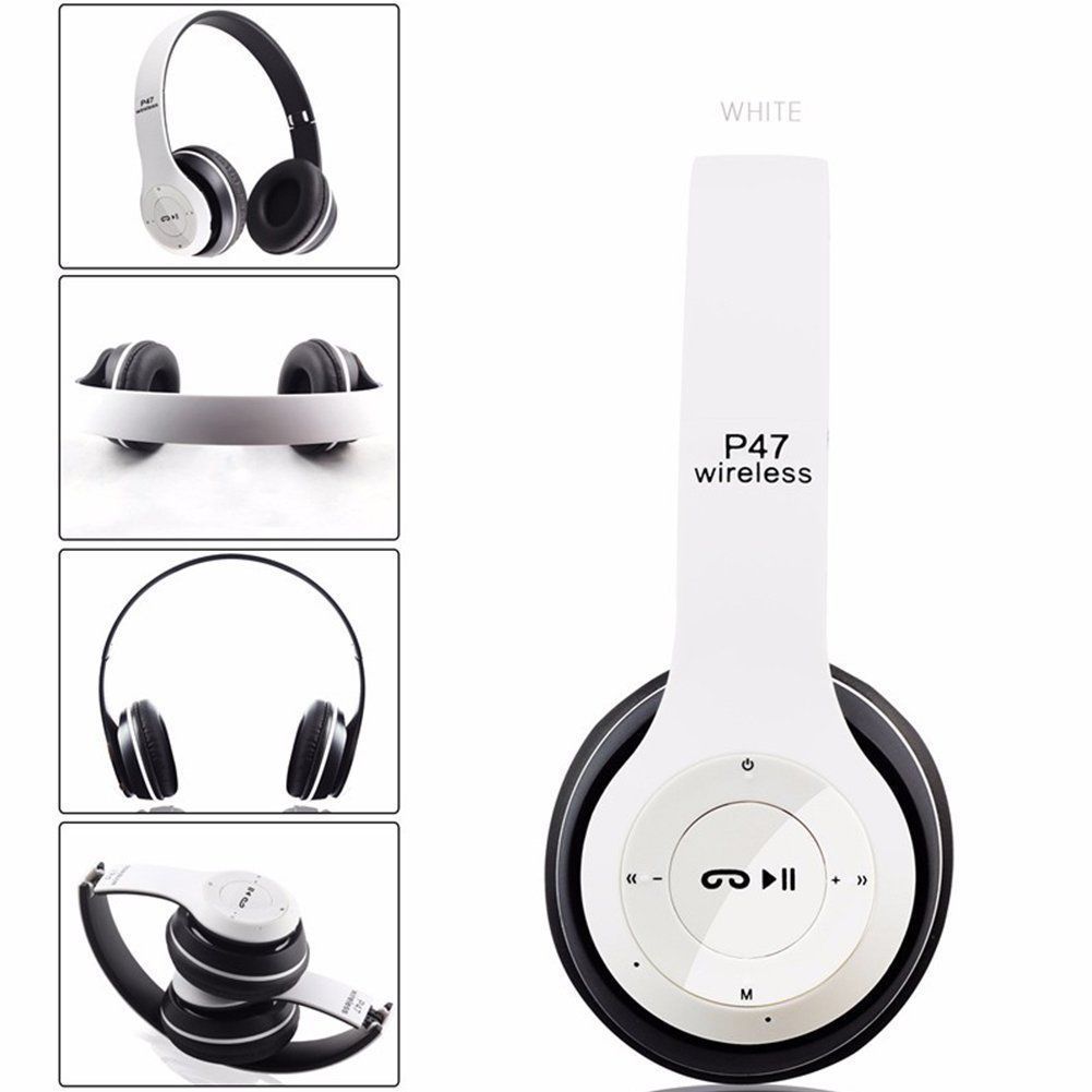 Cuffie Wireless Bluetooth P47 - Design Pieghevole, Audio Stereo e Funzione Cablata
