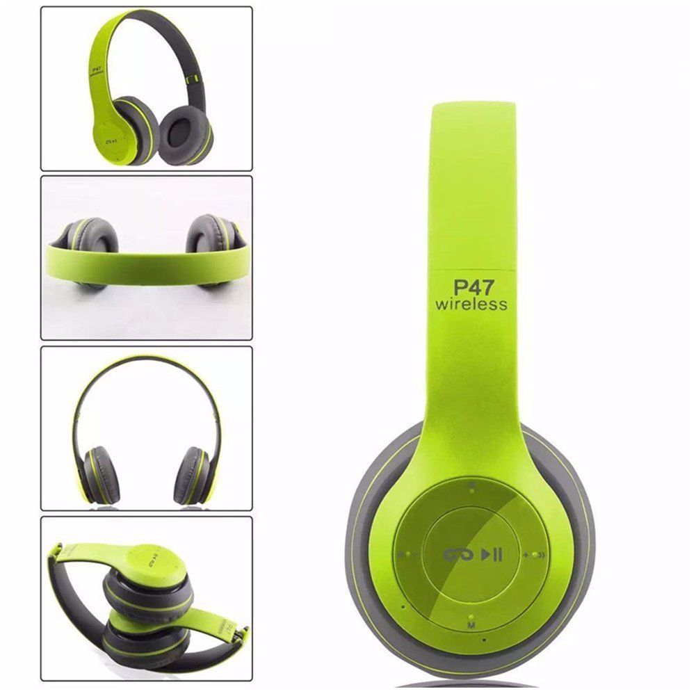 Cuffie Wireless Bluetooth P47 - Design Pieghevole, Audio Stereo e Funzione Cablata