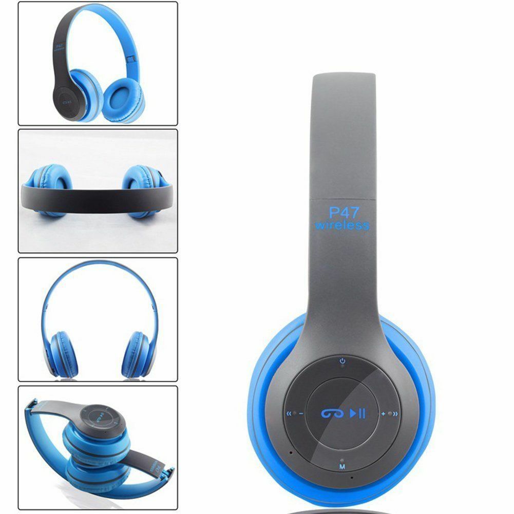 Cuffie Wireless Bluetooth P47 - Design Pieghevole, Audio Stereo e Funzione Cablata