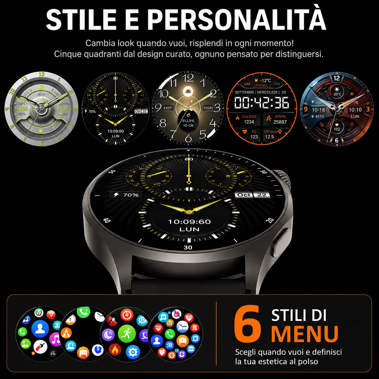 Smartwatch HW18 PRO+ 1.46" HD - Chiamate Bluetooth, Torcia LED e 3 Cinturini inclusi