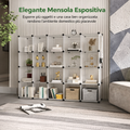 Libreria Modulare Trasparente 20 Cubi Componibile