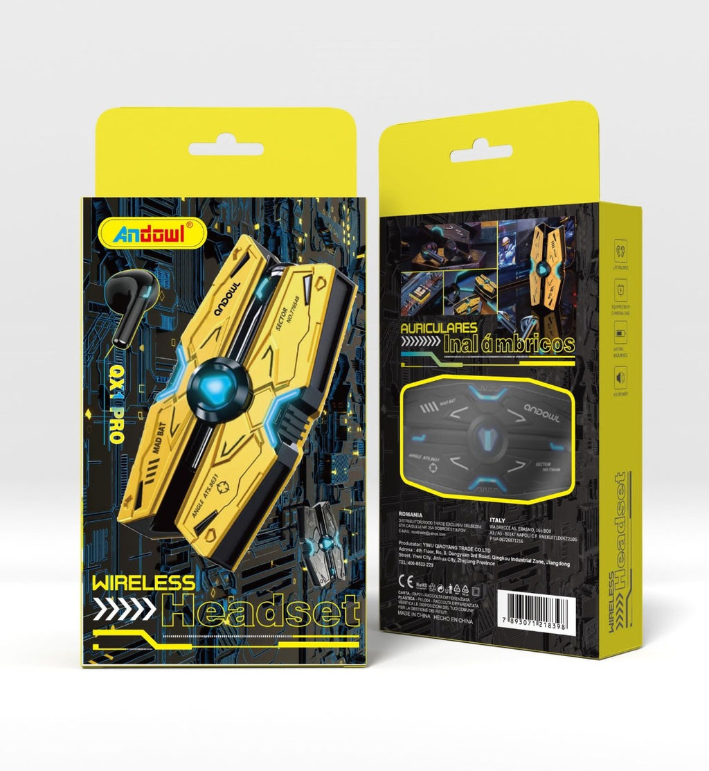 Auricolari Gaming Wireless Cyberpunk TWS - Bluetooth 5.3, Bassa Latenza e Controlli Touch