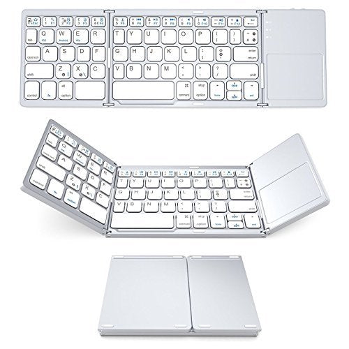 Mini Tastiera Pieghevole Wireless Bluetooth - Con Touchpad Integrato, Ultra Sottile e Portatile