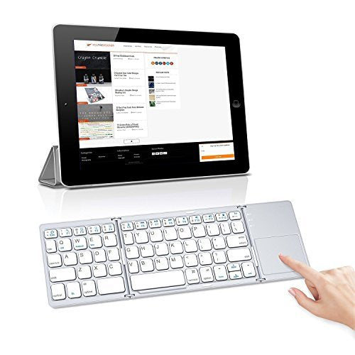 Mini Tastiera Pieghevole Wireless Bluetooth - Con Touchpad Integrato, Ultra Sottile e Portatile