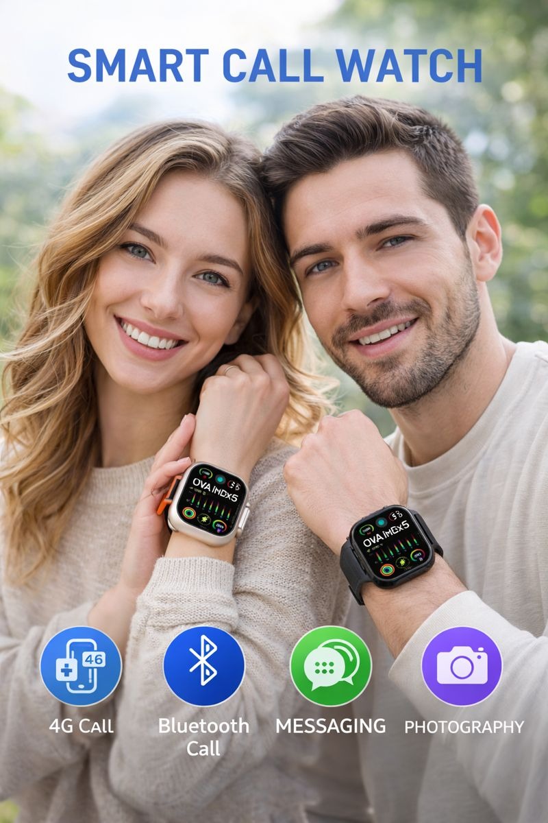 Smartwatch Phone 4G Ultra - Con Slot SIM, Chiamate Autonome, Fotocamera e Touchscreen